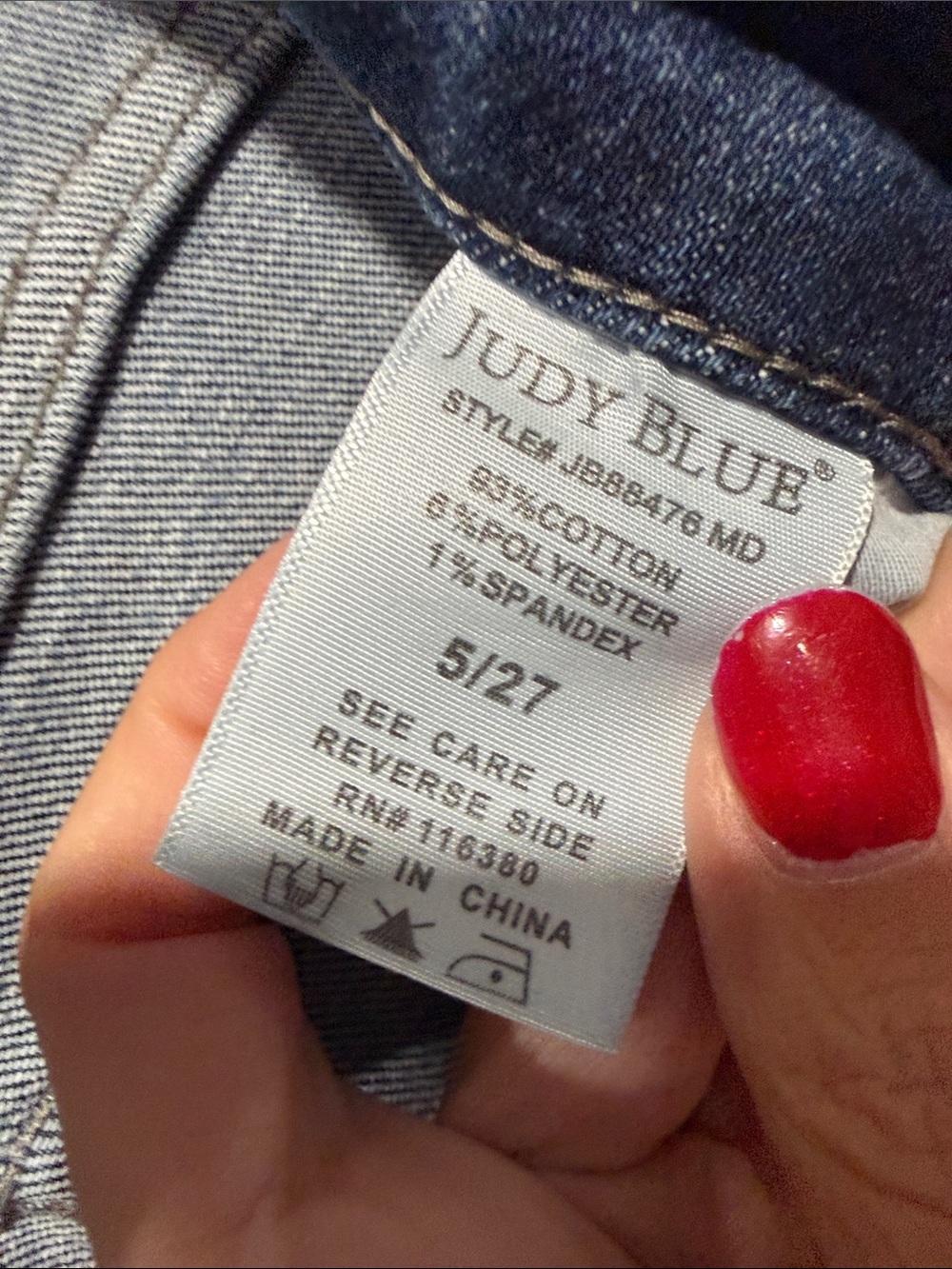 Judy Blue Light Blue Flare Jeans with Front Slit - Picture 5 of 9